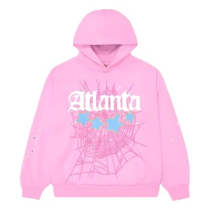 Cool and casual look with Sp5der Atlanta Hoodie Pink
