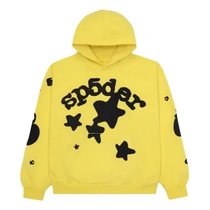 Cool and casual look with Sp5der Beluga Hoodie Gold