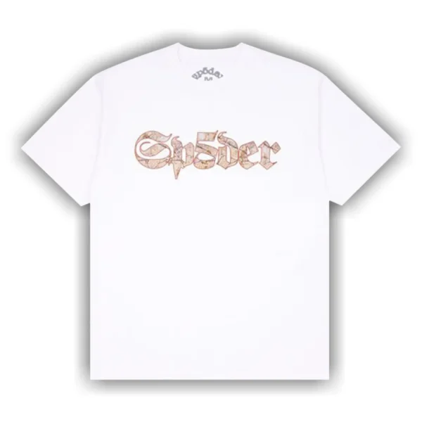 Picture shows Sp5der Juan V2 Tee White from the front side