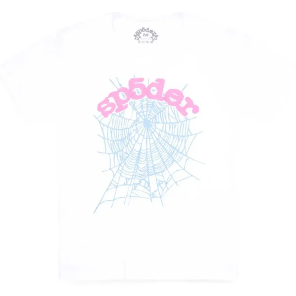 Picture shows Sp5der OG Web Baby Tee White from the front side