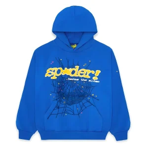 Cool and casual look with Sp5der TC Hoodie Blue